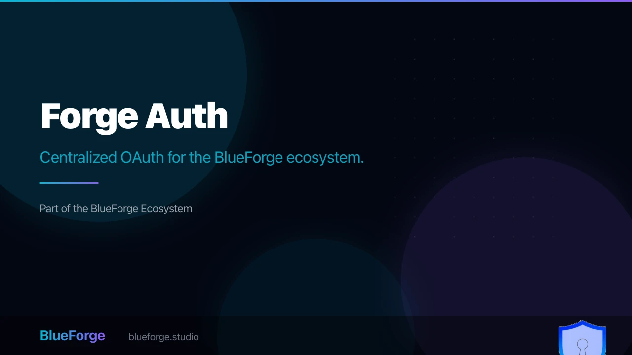 Forge Auth — identity, tenancy, and billing for the BlueForge ecosystem